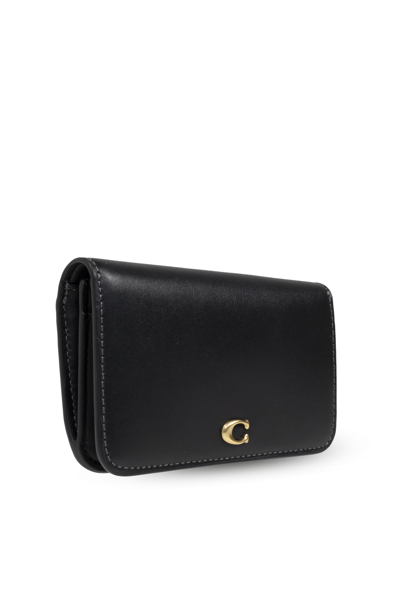 小物 coach walet Coach F74991 Tri-Fold Leather Wallet - Dark Saddle